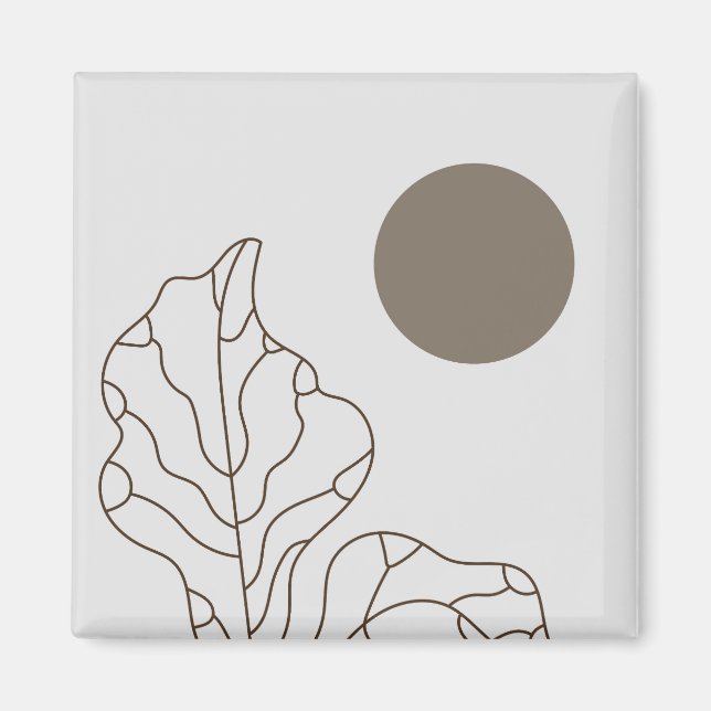 Aimant Art plante moderne (Devant)