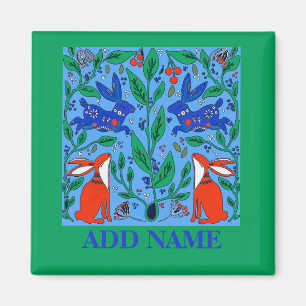 Aimant Art populaire lapins