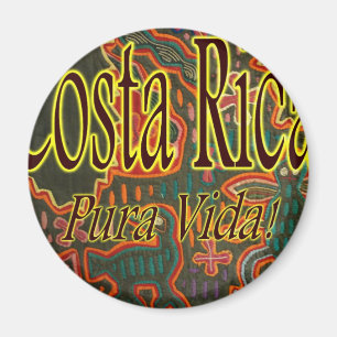 Aimant Art populaire Pura Vida du Costa Rica