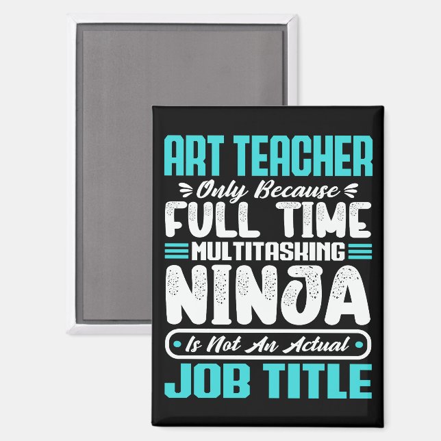 Aimant Art Professeur Titre de travail Profession Drôle C (Recto/Verso)