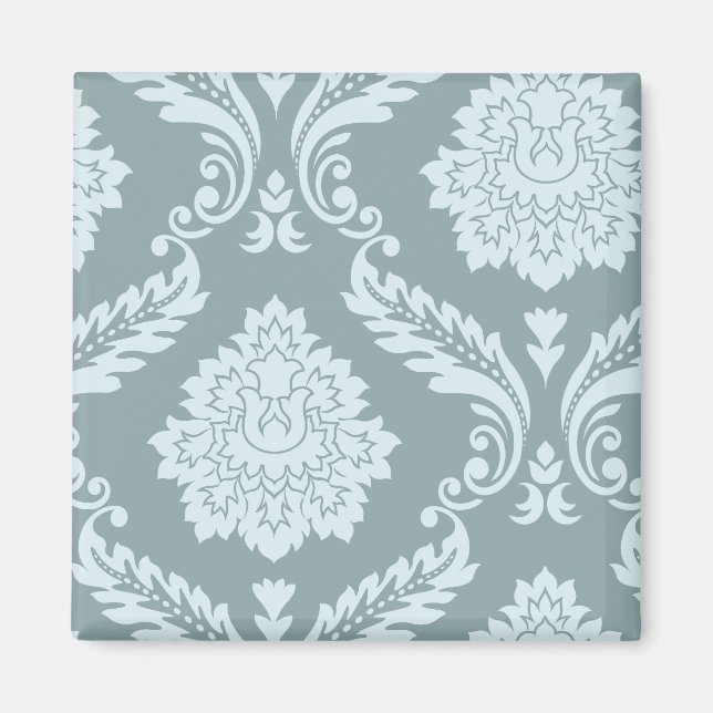 Aimant Art Rococo Damassé I Bleu de Canard+Turquoise (Devant)