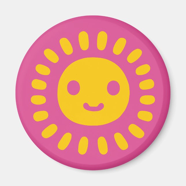 Aimant Art solaire jaune (Devant)