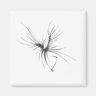 Aimant Art tribal abstrait noir et blanc 115 Tattoo