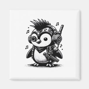 Aimant Art vintage pingouin Whimsigoth Punkrock Weirdcore