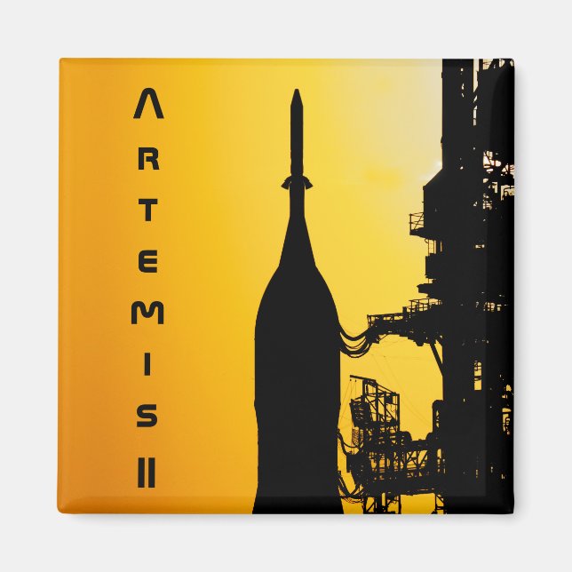 Aimant Artemis II vers la plateforme de lancement (Devant)
