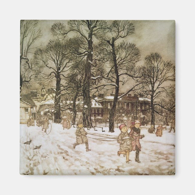 Aimant Arthur Rackham | Hiver à Kensington Gardens de (Devant)