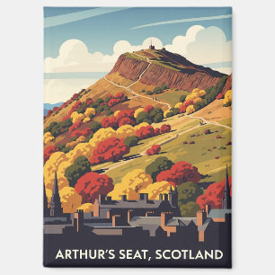 Aimant Arthur's Seat Edinburgh Vintage voyage écossais