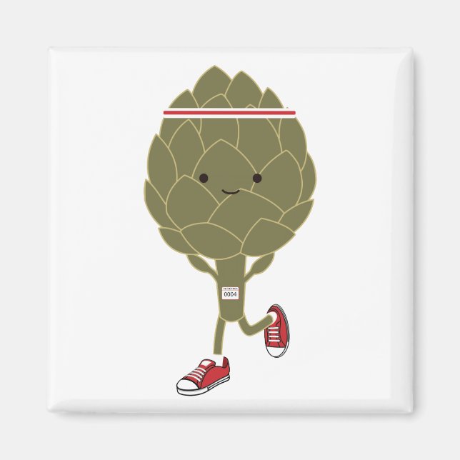 Aimant Artichoke de course rétro (Devant)