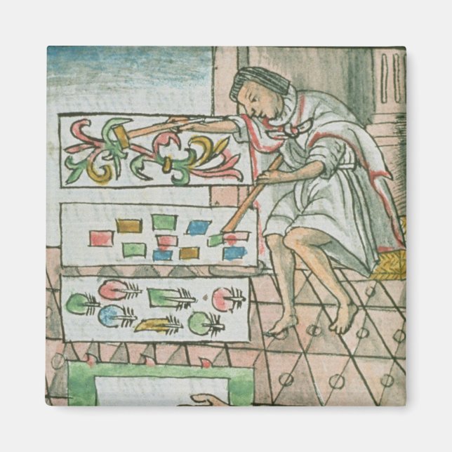 Aimant artisan de plumes aztèques (Devant)