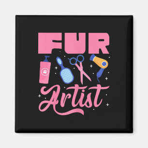 Aimant Artiste de Fourrure Toiletteur de Chien Toilettage