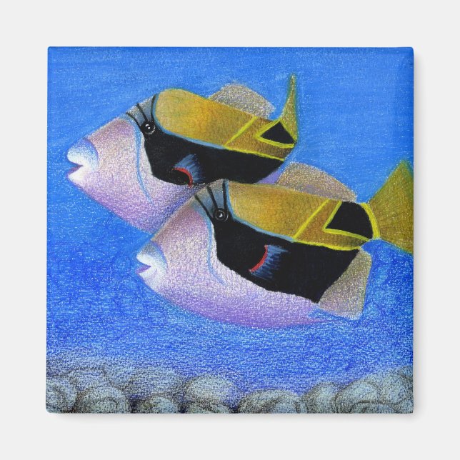 Aimant Artiste gagnante pour enfants : triggerfish (Devant)