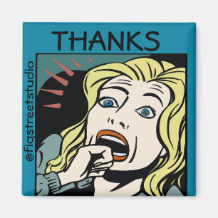 Aimant Artiste local, Merci, modifier le texte