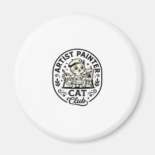 Aimant Artiste Peintre Chat Chat Drôle Graphique - Artist
