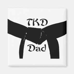 Aimant Arts martiaux Ceinture noire TKD Papa