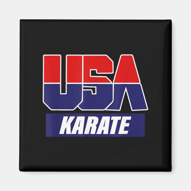 Aimant Arts martiaux de karaté 2021 Équipe USA (Devant)
