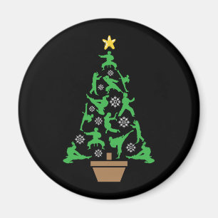 Aimant Arts Martiaux Féminins - Sapin de Noël Karaté pour