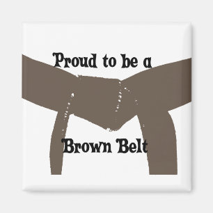 Aimant Arts martiaux Fier d'être une ceinture Brown