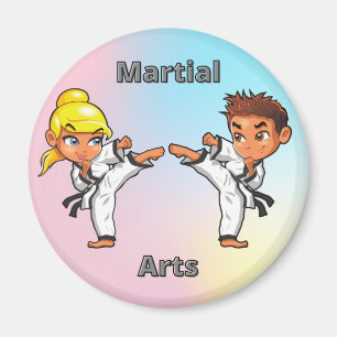 Aimant Arts martiaux garçon et fille