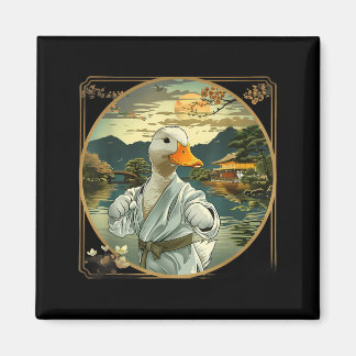 Aimant Arts Martiaux Karaté Canard Coucher de Soleil Jard
