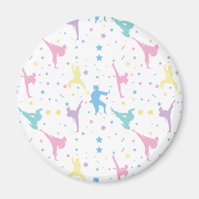 Aimant Arts martiaux Karate Étoiles Abstraites Étincelles (Devant)