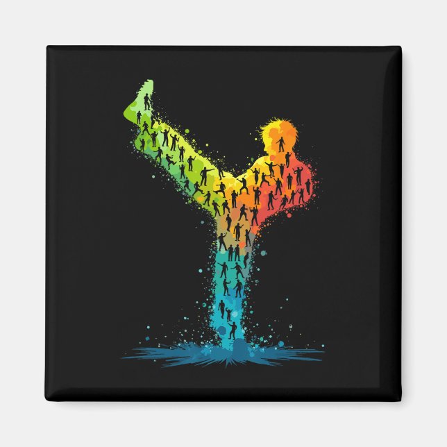 Aimant Arts martiaux Karate Fighter (Devant)