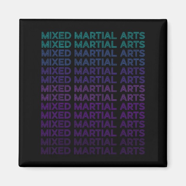 Aimant Arts Martiaux Mixtes MMA Rétro (Devant)