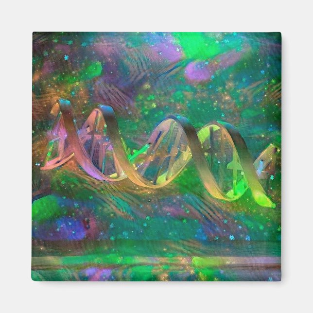 Aimant Artwork de brins d'ADN (Devant)