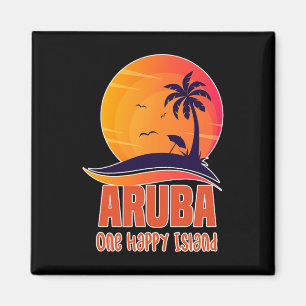 Aimant Aruba One Happy Island Belle plage de coucher de s
