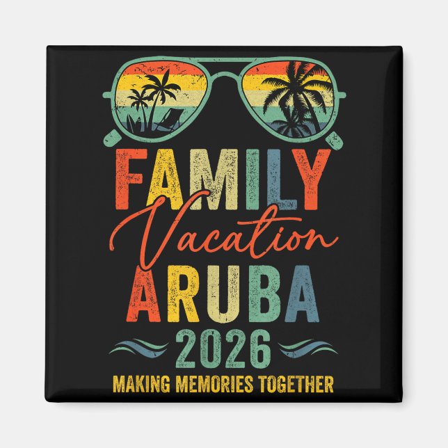 Aimant Aruba Vacation 2026 Matching Family Group Summer  (Devant)