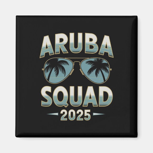 Aimant Aruba Vacation Squad 2025 Correspondant Vacances F (Devant)