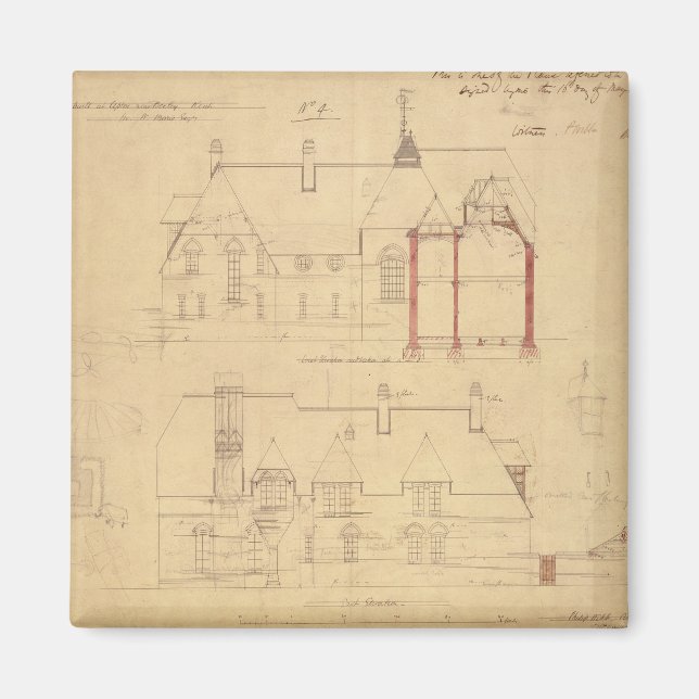 Aimant Ascenseurs pour The Red House, Bexley Heath (stylo (Devant)