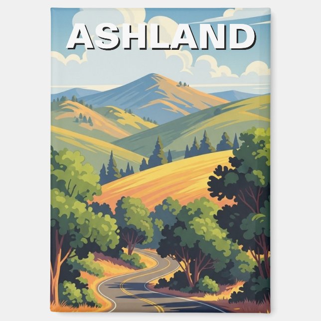 Aimant Ashland Oregon Travel Postcard (Recto)