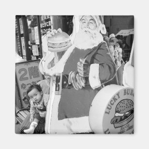 Aimant Asie, Japon, Hakodate. Père Noël au Japon