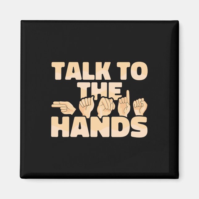 Aimant ASL American Sign Language Parlez aux mains (Devant)