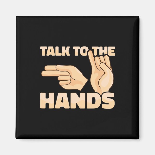 Aimant ASL Parler à la main American Sign Language 2 (Devant)