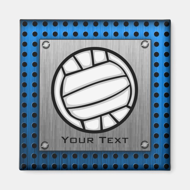 Aimant Aspect métal brossé Volleyball (Devant)
