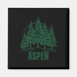 Aimant Aspen Colorado Montagnes Ski Sapin Extérieur États