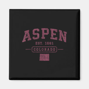 Aimant Aspen vintage sports colorado athletic rétro