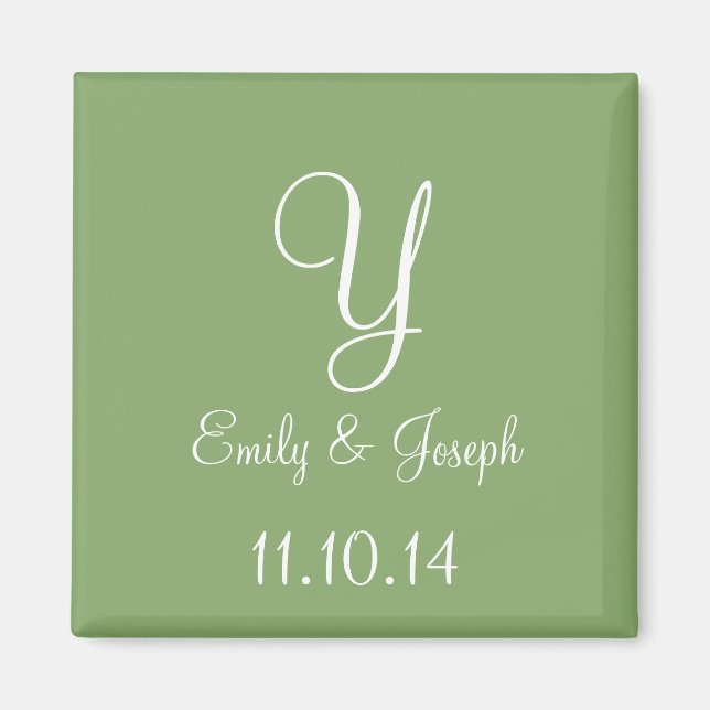 Aimant Asperges mariages mignonnes monochromatiques (Devant)