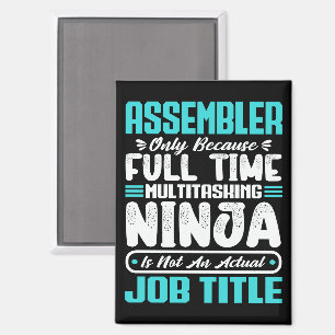 Aimant Assembleur Titre de travail Profession Drôle Assem