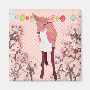 Aimant assez rose de faon de fleurs de cerisier
