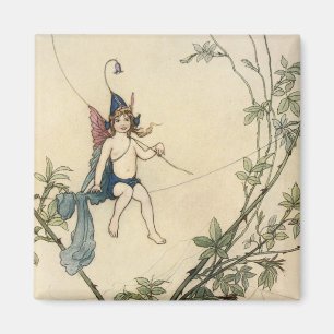 Aimant Assis sur le fil d'araignée