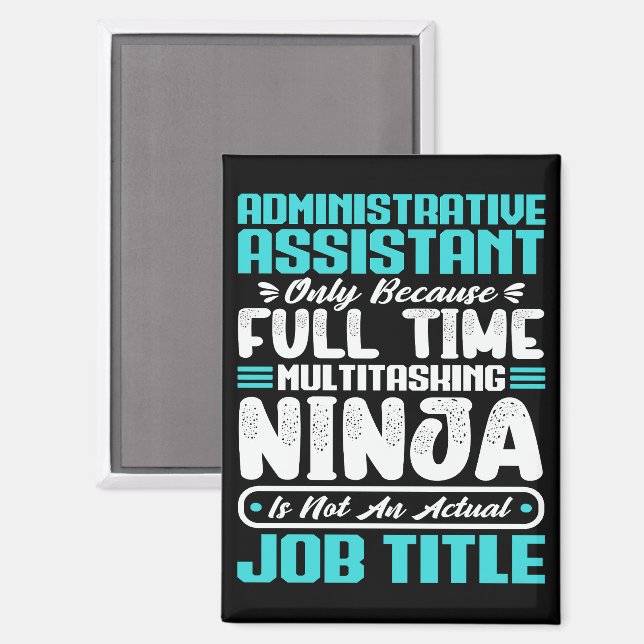 Aimant Assistant administratif Titre du travail Professio (Recto/Verso)