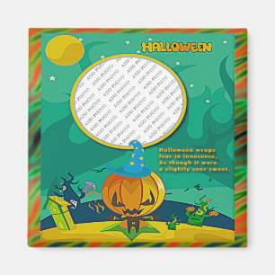 Aimant Assistant Halloween Jack o' Lantern Ajouter cadre