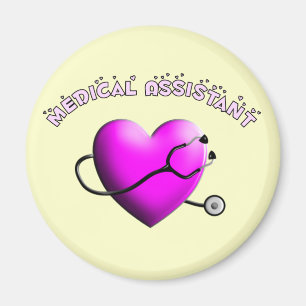 Aimant Assistant Médicale PINK HEART Design Cadeaux