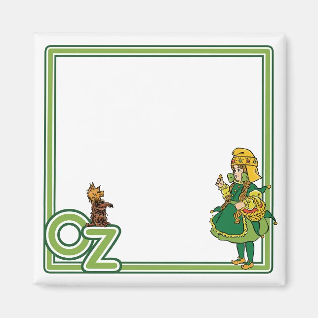 Aimant Assistant vintage d'Oz ; Dorothy et Toto (Devant)