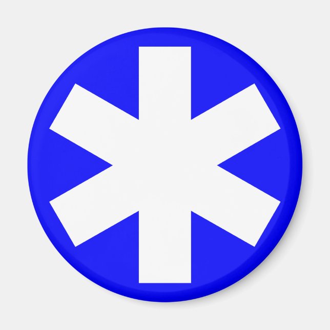 Aimant Asterisk - Bleu (Devant)