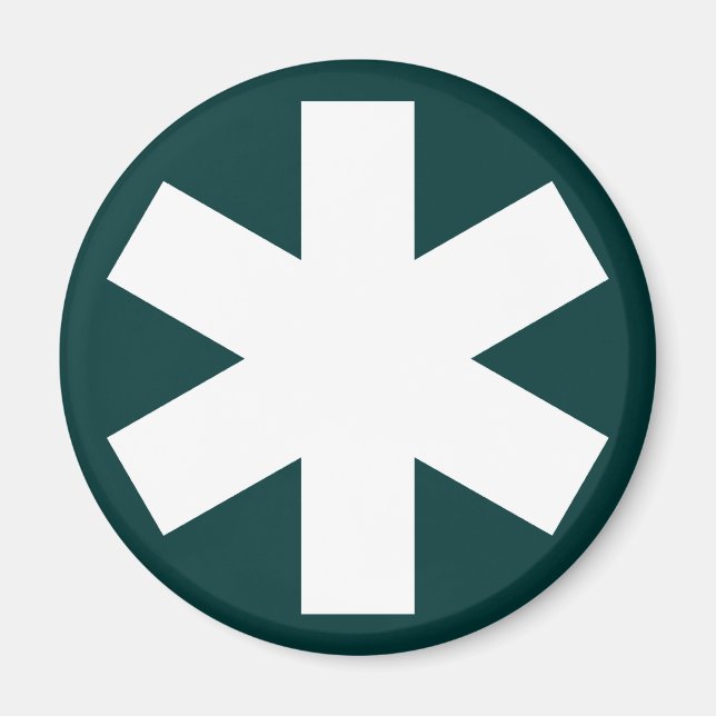 Aimant Asterisk - Vert foncé (Devant)