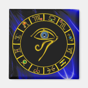 Aimant ASTRAL HORUS OEIL, BLUE TALISMAN Astrologie Graphi