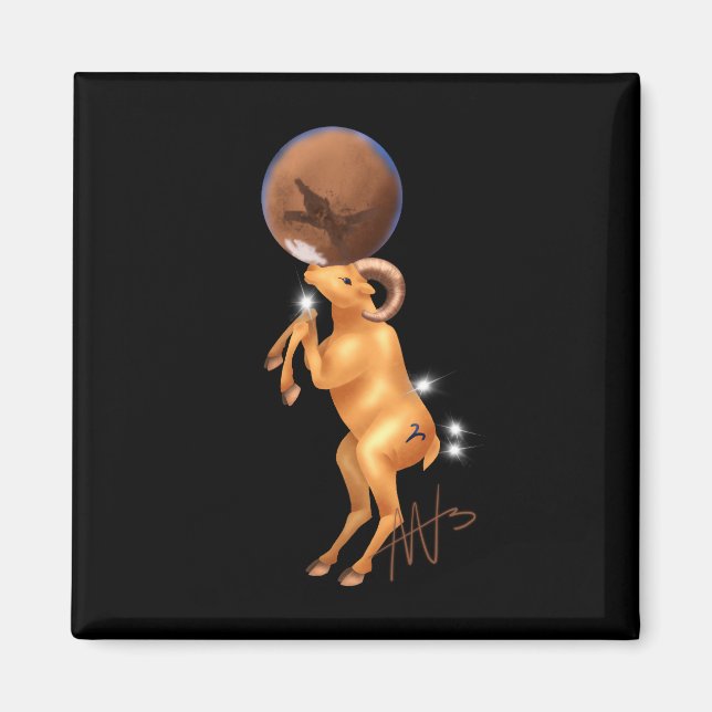 Aimant Astro Aries Mars Zodiac (Devant)